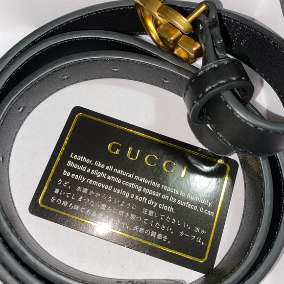 SkinnyGG Belts.Black belt stamped. main image 5